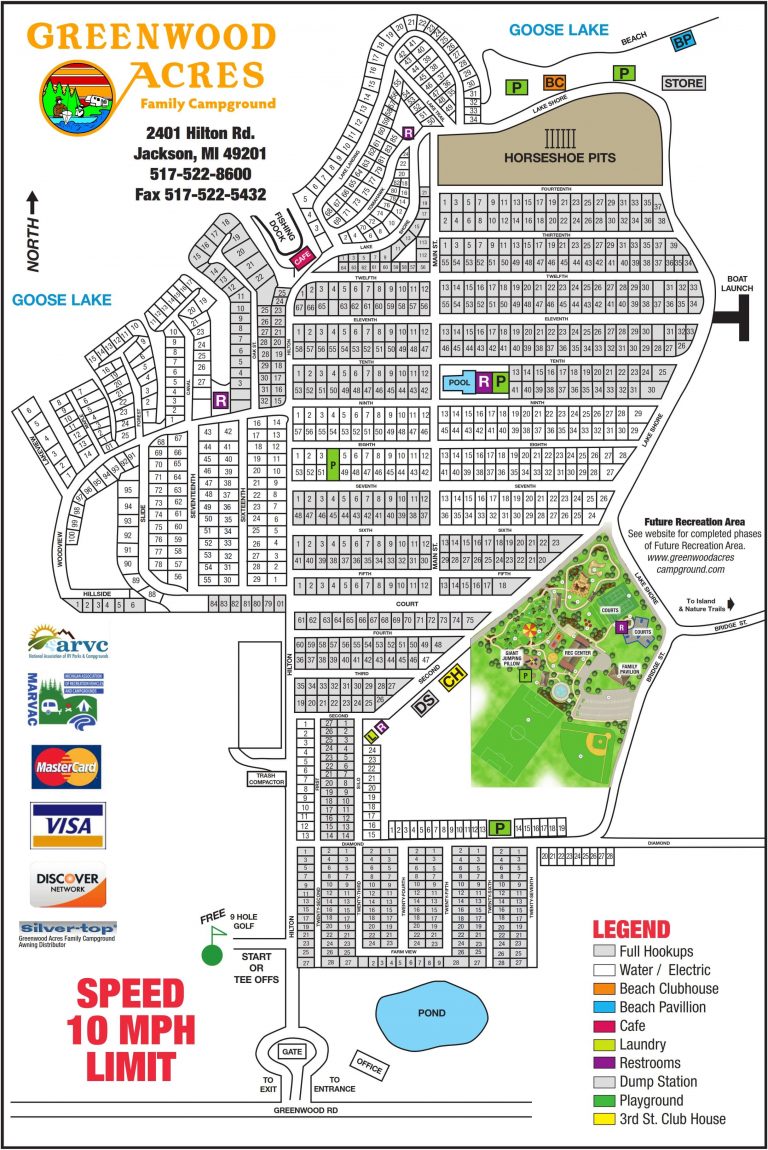 Sitemap Greenwood Acres Family Campground