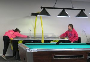 Air Hockey is another fun game to play at the rec. center.